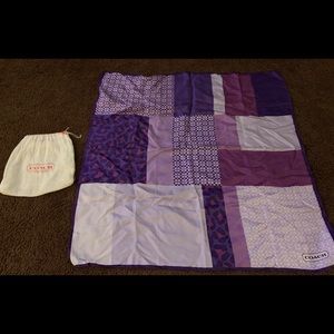 Coach Purple Scarf And Bag